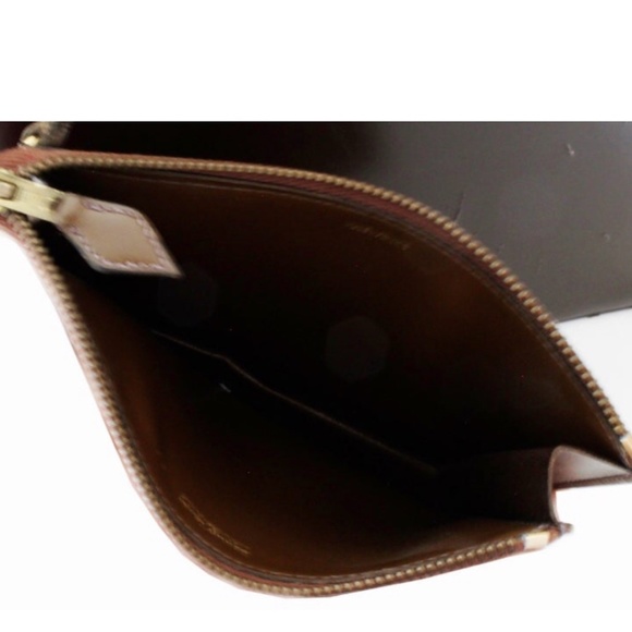 Vintage Hermes Pochette Wristlet Brown Box Leather Bonwit Teller Rare - Picture 4 of 11